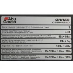 Abu Garcia Orra S60 Spinning Reel 11 Abu Garcia Orra S60 Spinning Reel -Abu Garcia Sales Store 108498 4 n 1