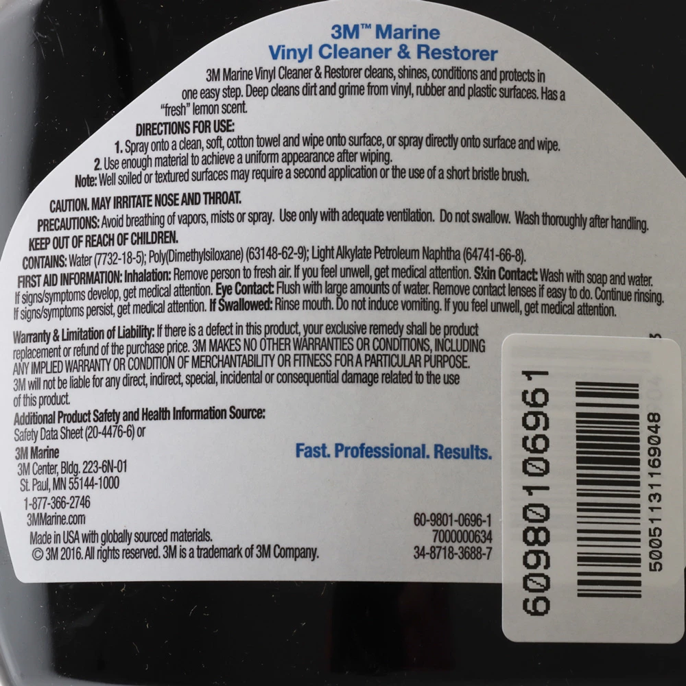3M Marine Vinyl Cleaner And Restorer Spray 500ml 3 3M Marine Vinyl Cleaner And Restorer Spray 500ml