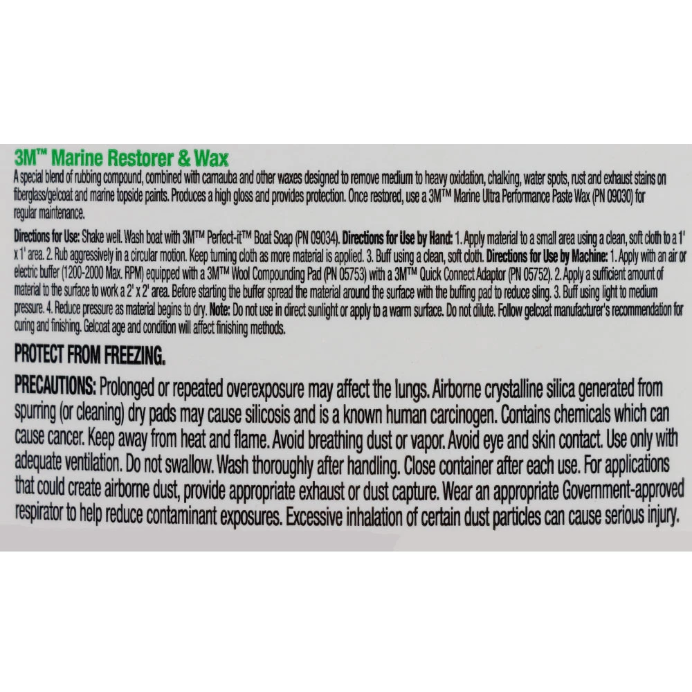 3M 09006 Marine Fibreglass Restorer Wax 1L 3 3M 09006 Marine Fibreglass Restorer Wax 1L