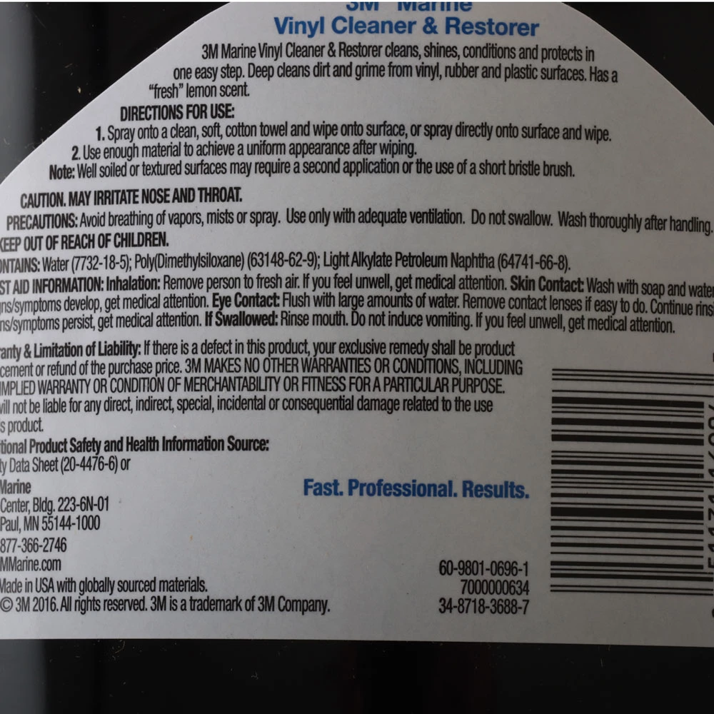 3M 09029 Marine Vinyl Cleaner And Restorer 500ml 3 3M 09029 Marine Vinyl Cleaner And Restorer 500ml